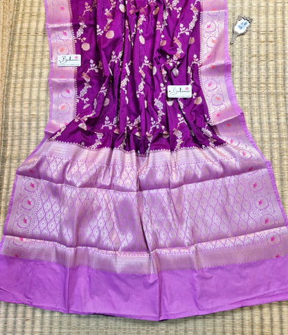 Utsav | Magenta Benarasi Katan Silk Saree