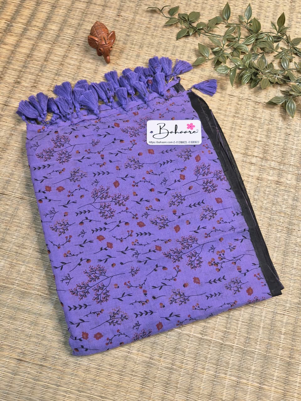 Polka Passion | Royal Lavender Mul Mul Cotton Saree