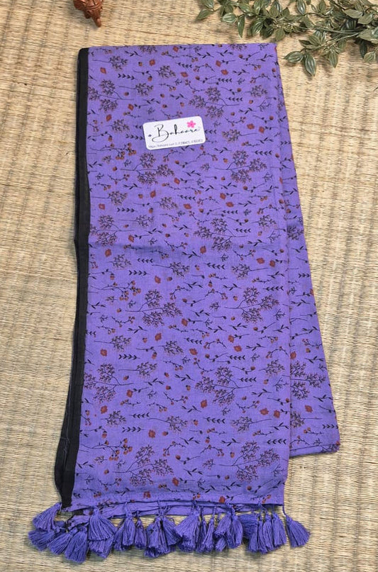 Polka Passion | Royal Lavender Mul Mul Cotton Saree