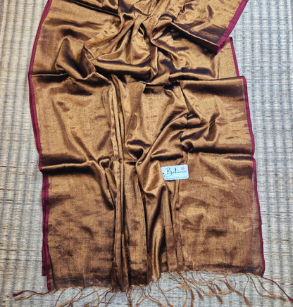 Suhani | Dark Copper Tissue Saree
