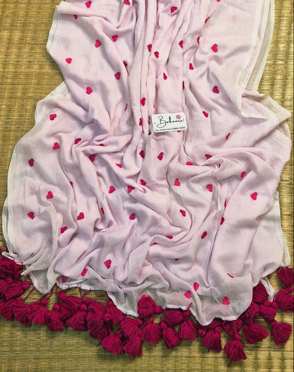 Dil | Pink Mul Mul Cotton Saree